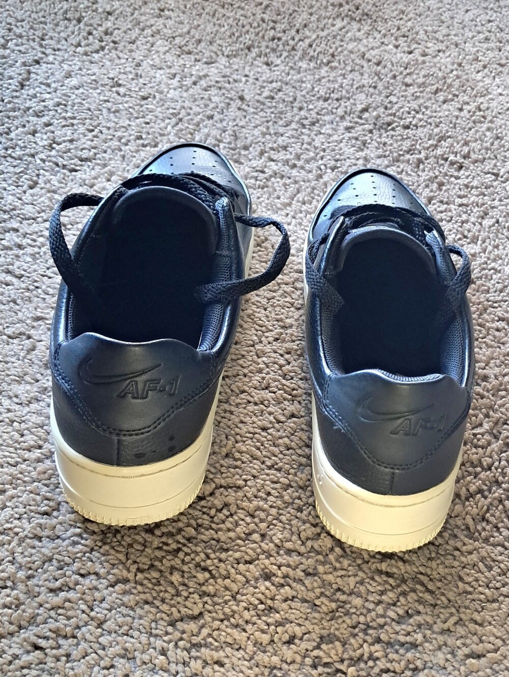 Nike Air Force 1 Sage Low Shoes Womens Black Off White Platform Size 7.5 - Picture 5 of 9